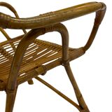 Rattan easy chair by Dirk van Sliedregt Rohe Noordwolde 1960 in the Netherlands
