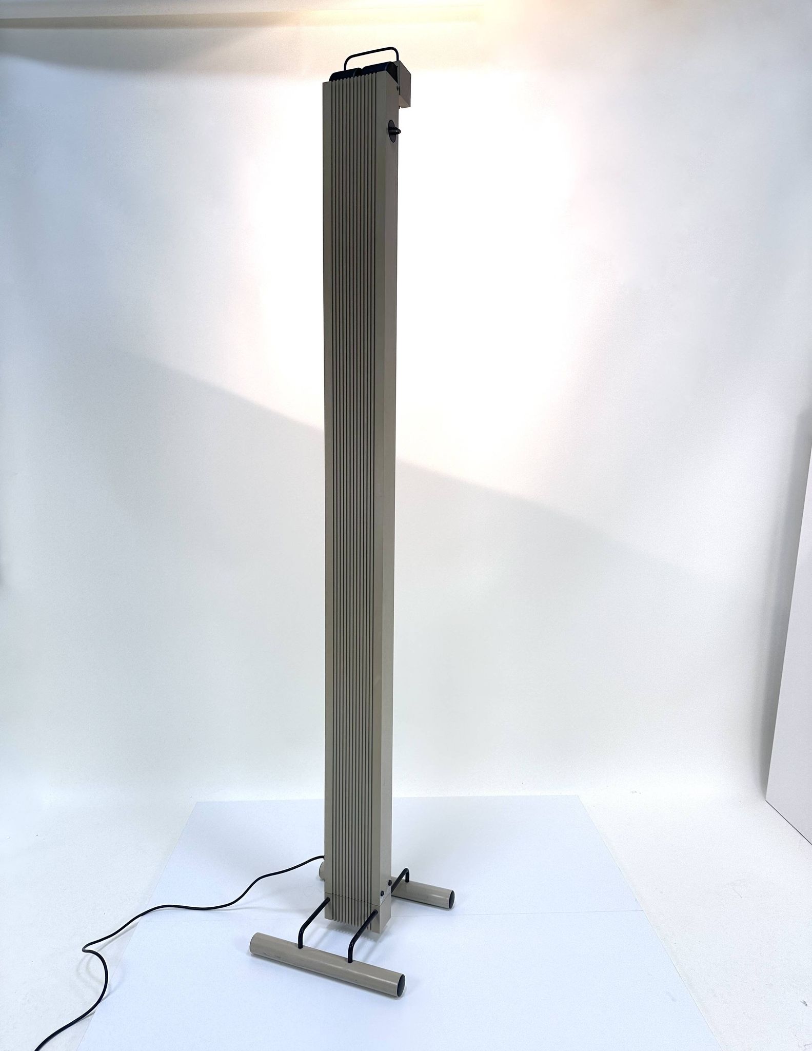 "Zagar" Halogen Floor Lamp, First Model in Metal by Silvio Carpani for Stilnovo, Italy 1978