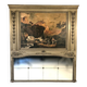 Louis XVI style trumeau in 19th century lacquered wood 196x172cm