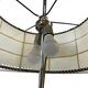 Vintage floor lamp with parchment and leather shade, 1960s