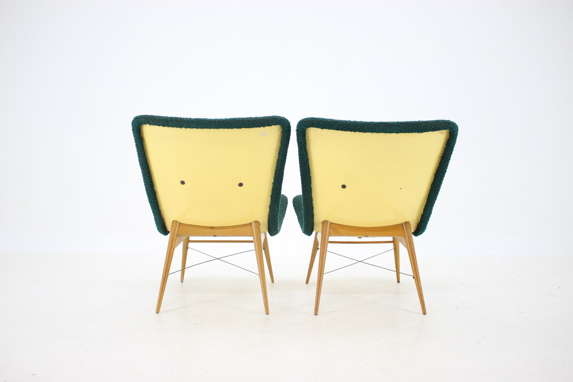1960s Pair of Miroslav Navratil Shell Lounge Chairs, Czechoslovakia