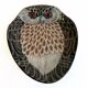 Vide poche hibou vintage peint à la main
