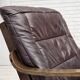 Fauteuil scandinave en cuir marron, années 1970