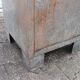 Grey industrial metal cabinet to be restored