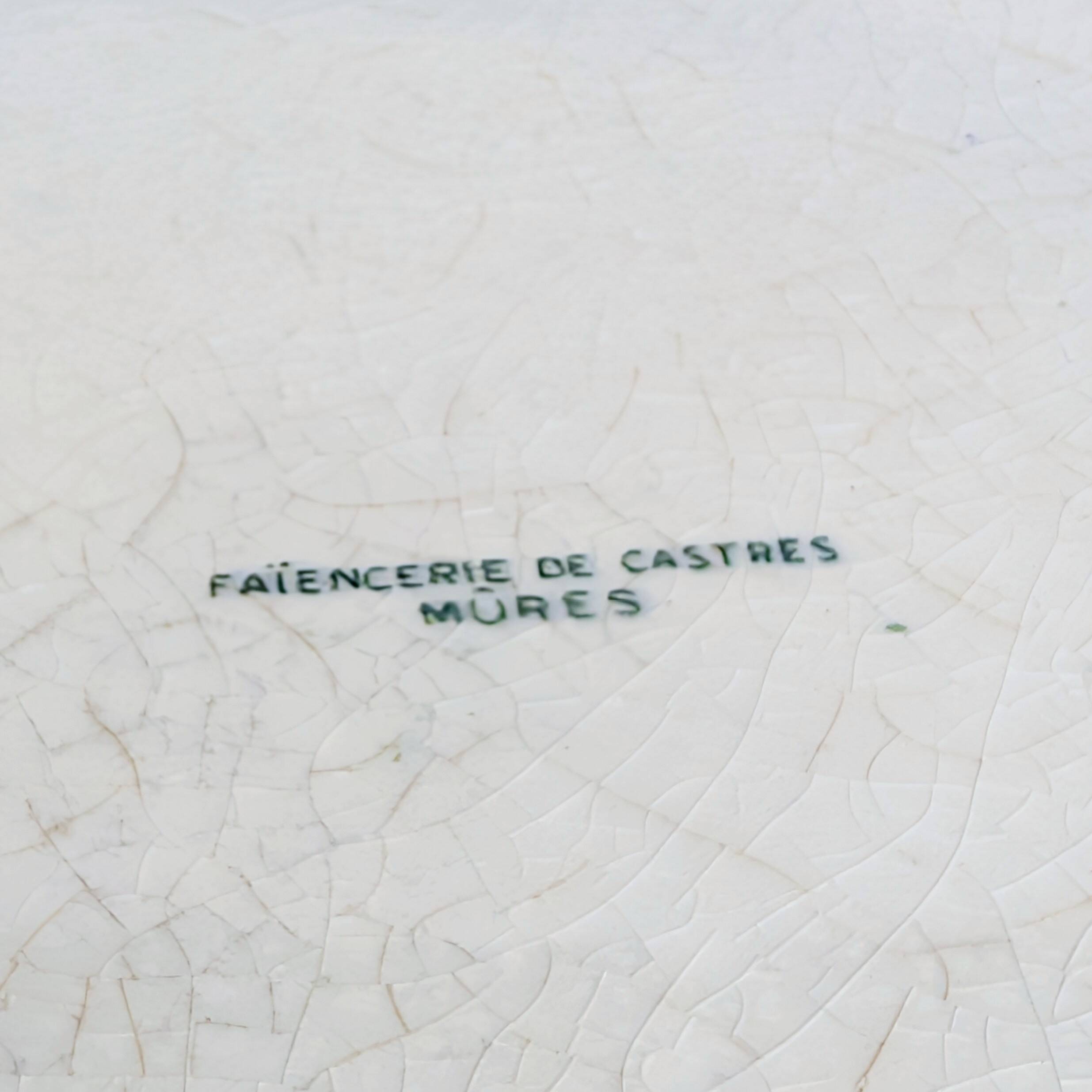 Toilet basin Faïencerie de Castres - "Blackberries" decor