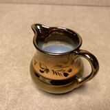 Old milk jug jersey earthenware / english lustrous faience