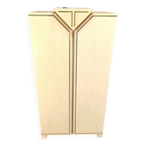 Vintage italian burl wood bar cabinet, 1970s