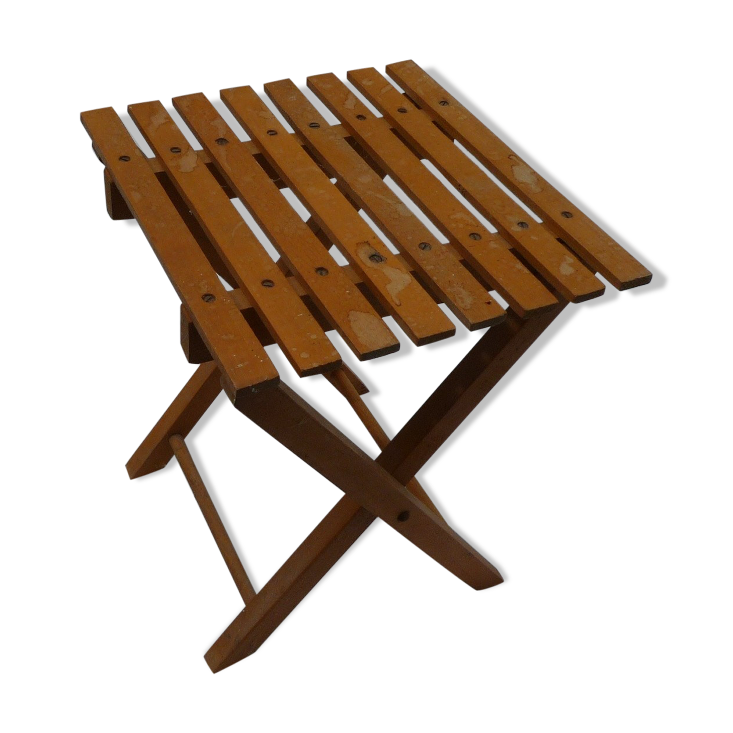 Stool folding wooden vintage 60