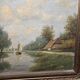 H. Sanders Classic Dutch Landscape Painting, 1950/70s