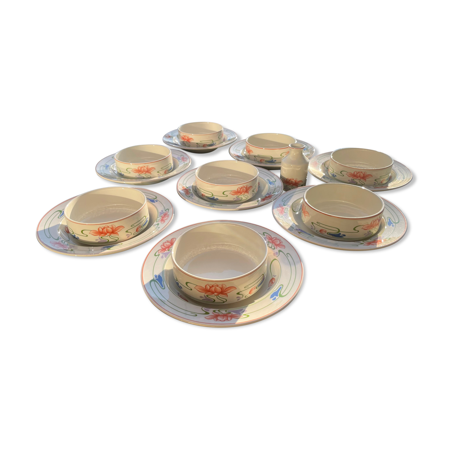 Set Hollow plates and ramekins Villeroy & Boch model FLORIDA