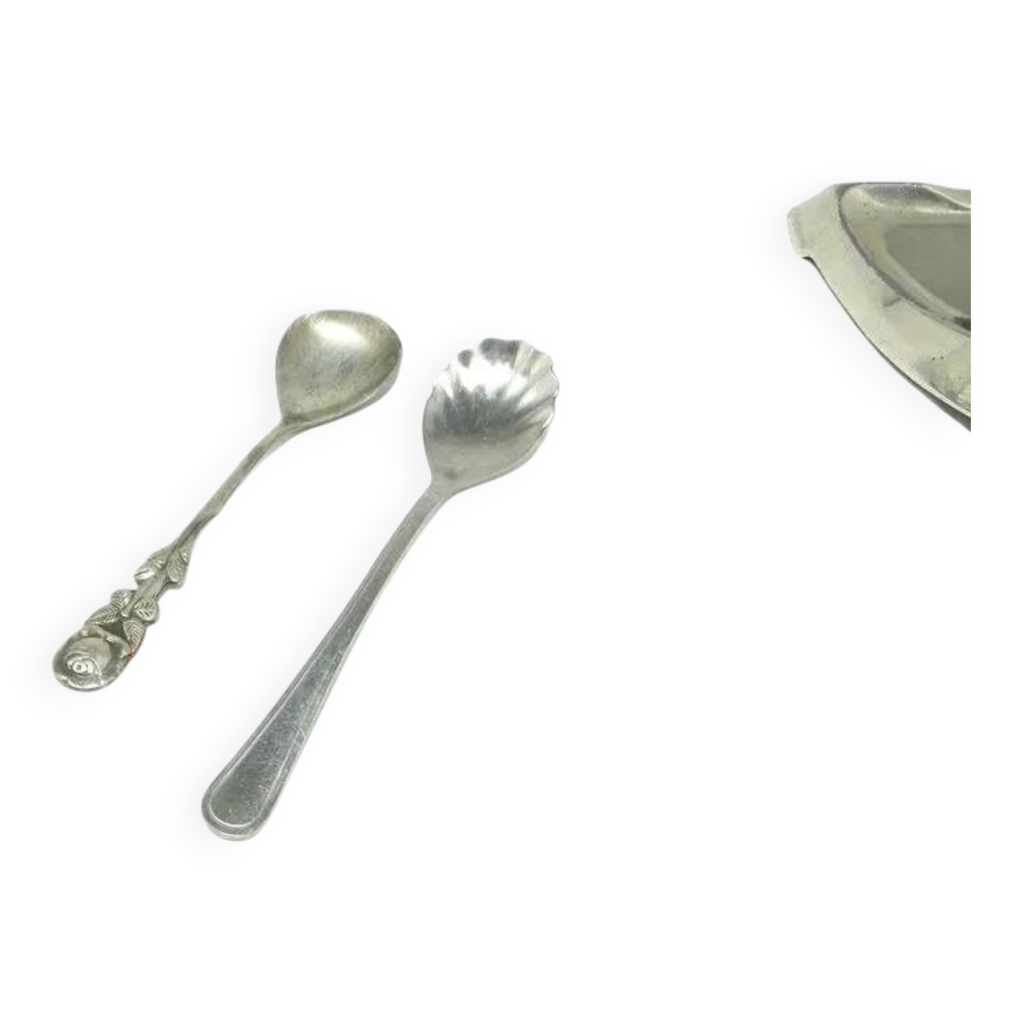 AAR Pair of Tea Spoons, Silver-Plated Brass, Poland, 1960s