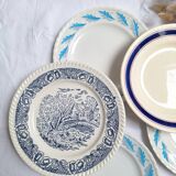 Blue vintage dinner plates