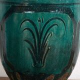 Antique emerald green enamelled vase (c.1820) #12