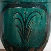 Vase ancien émaillé vert émeraude (c.1820) #12