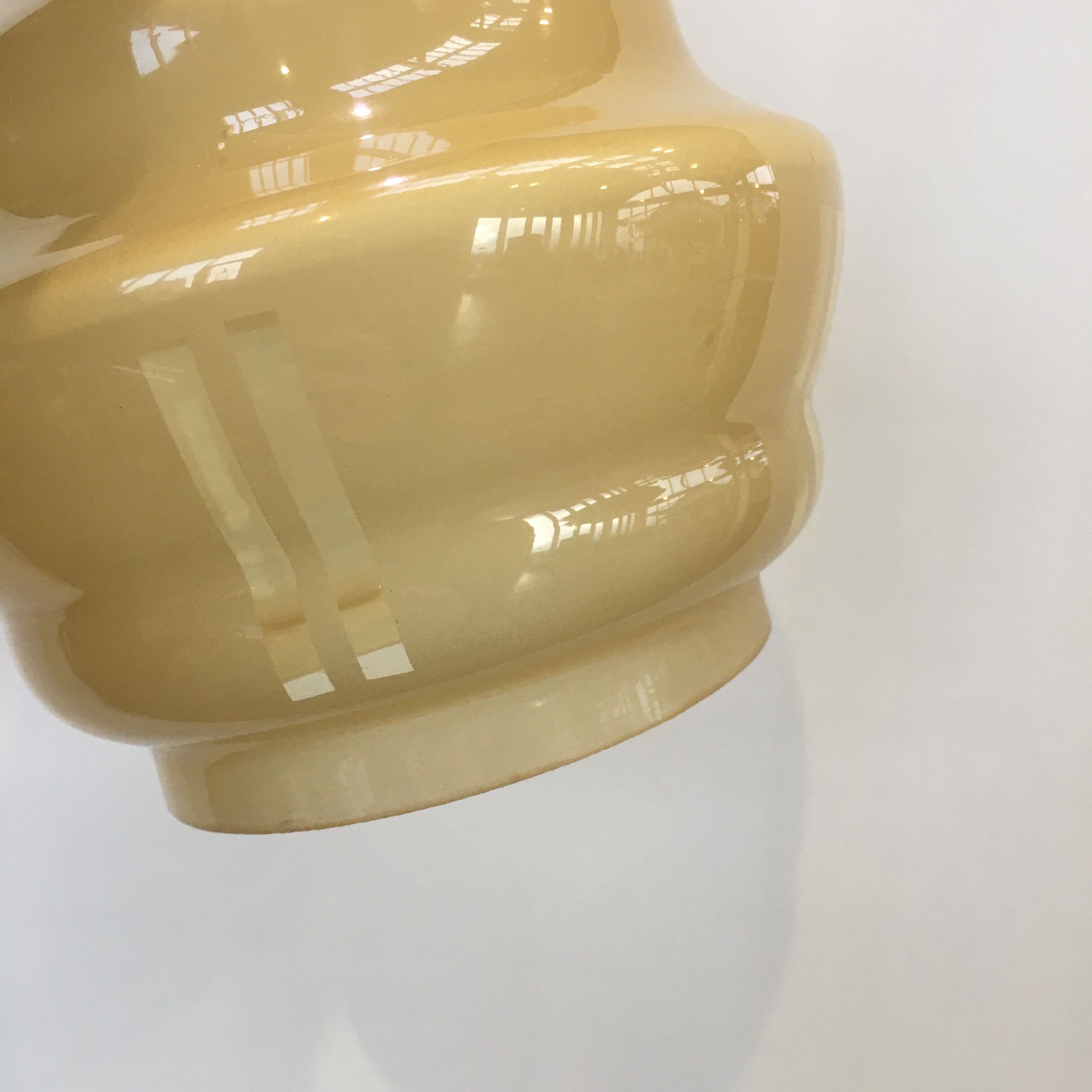 Small pale yellow art deco hanging