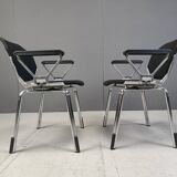 Futuristic Octagonal Metal Chairs by Froscher Sitform, 1990s - set of 10