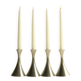 Set of 4 Art Deco candle holders by Just Andersen from the 1940s - fine elegant minimalist design.