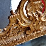 Large mirror old dore stucco on wood 74x120cm