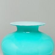 1970s Exquisite Murano Glass Aquamarine Vase by Ca' dei Vetrai