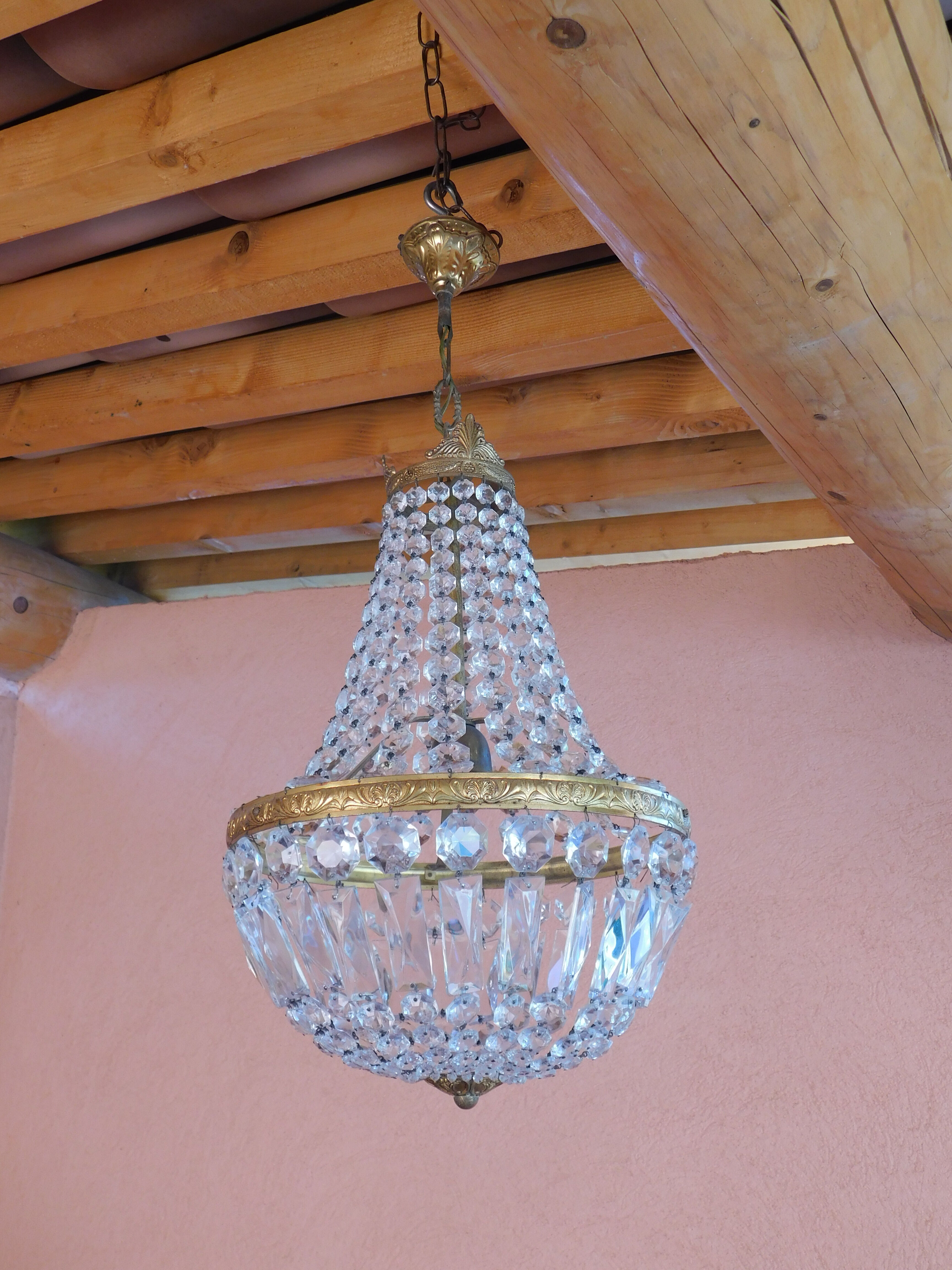 Lustre montgolfière ø 30 cm pampilles