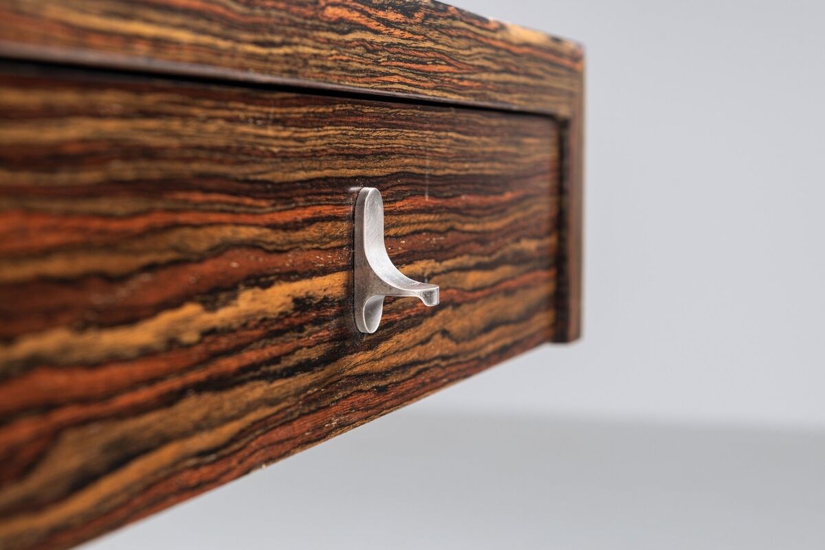 Trau Arredamenti Metallici S.P.A. large desk rosewood Italy 1960