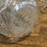 Large 1980s Lamp with Crystal Base/Vase/Handcrafted Lampshade - Unique Piece