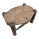 Tabouret bois et paille