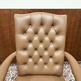 English Chesterfield Office Chair Brown