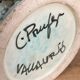 Ceramic lamp signed Claude Pruffert – Vallauris, marine decor in relief