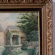 Oil on canvas "Village courtyard with chickens", signed.