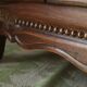 Curved display cabinet in solid walnut, mid-20th century.
