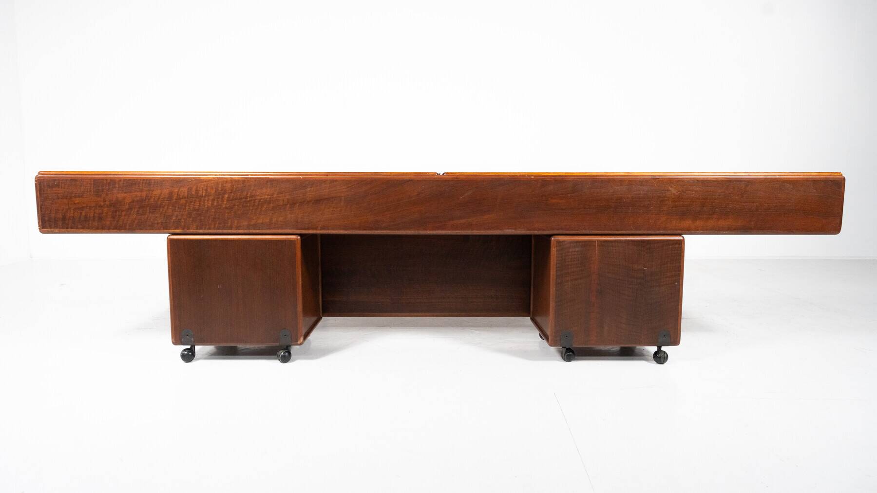 Mid-Century Modern Bed with Nightstands by Fabio Lenci for Bernini, Italy, 1970s