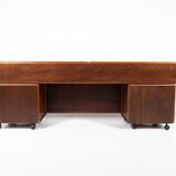 Mid-Century Modern Bed with Nightstands by Fabio Lenci for Bernini, Italy, 1970s