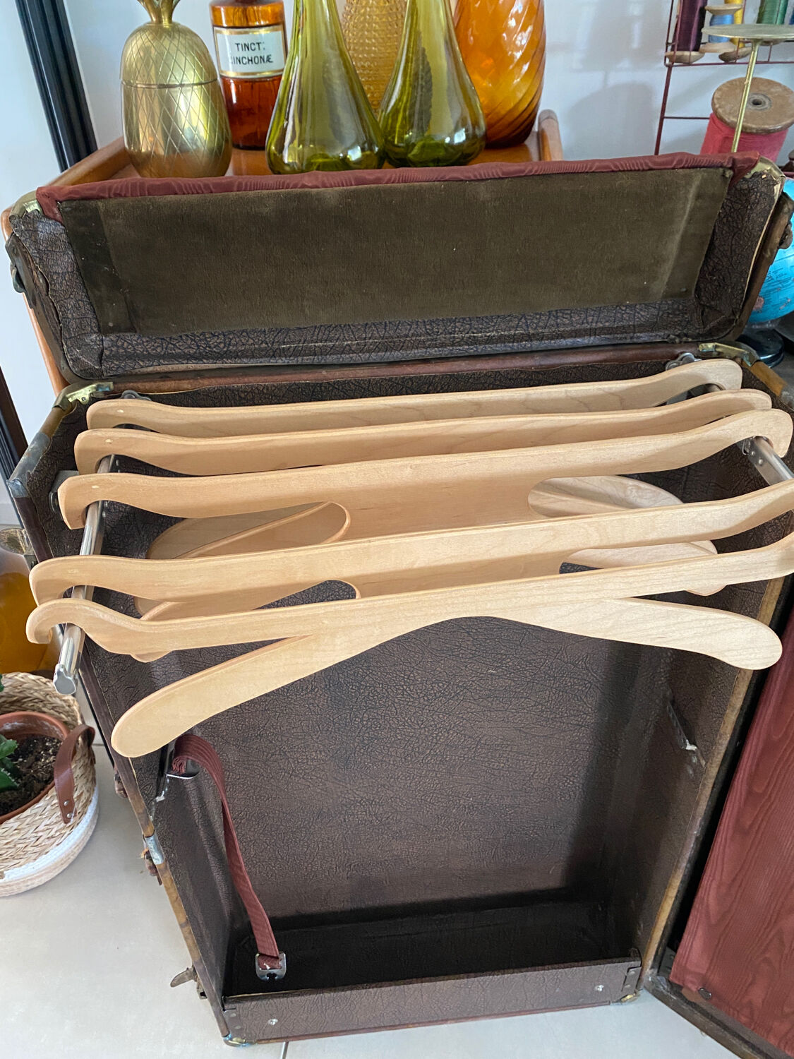 Old vintage cabin trunk