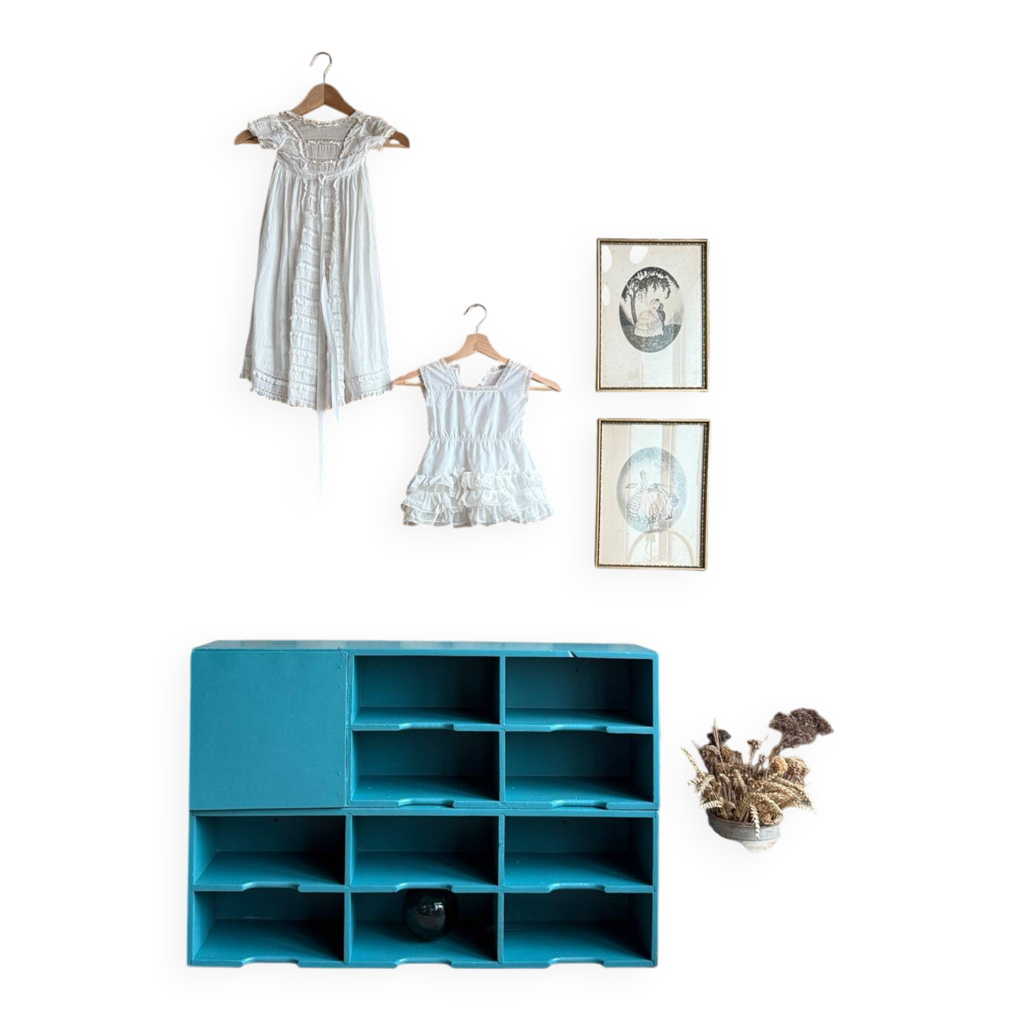 Large vintage wooden mail sorter (refurbished)