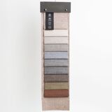 Set of 4 Modern Beech Wood Dining Chair, Herringbone terracota fabric