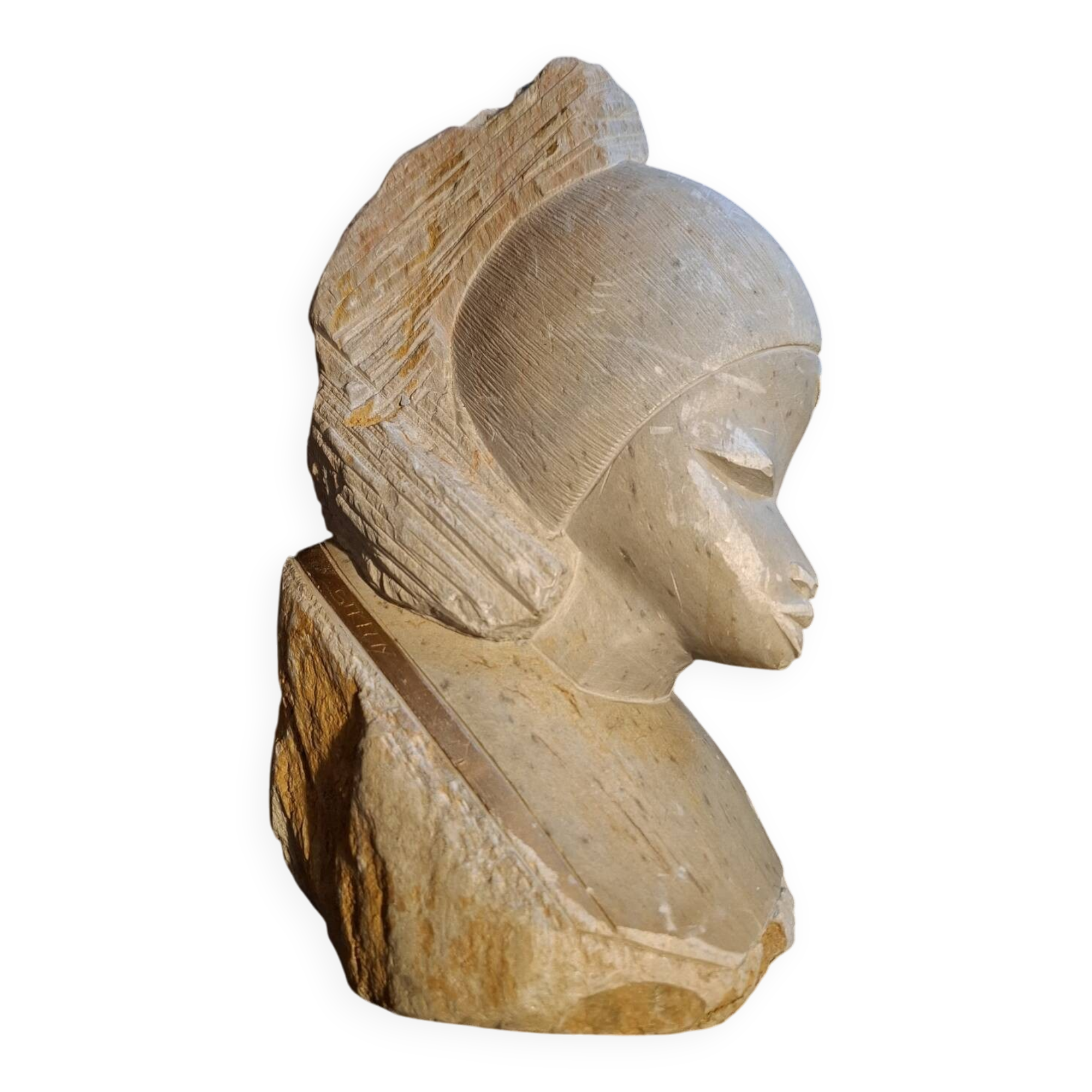 Handcrafted stone bust
