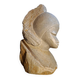 Handcrafted stone bust