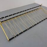 Vintage German wall coat rack with hat rack, 1950s