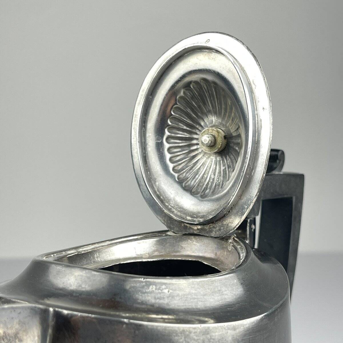 Antique silver-plated coffee pot from Sheffield, 1890s.