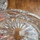 Vintage hand-cut Bohemian crystal bonbonnière Czechoslovakia