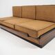 Canapé en noyer Art Déco, années 1960