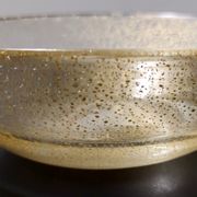 Vide-poche en verre de Murano moucheté d'or, Italie