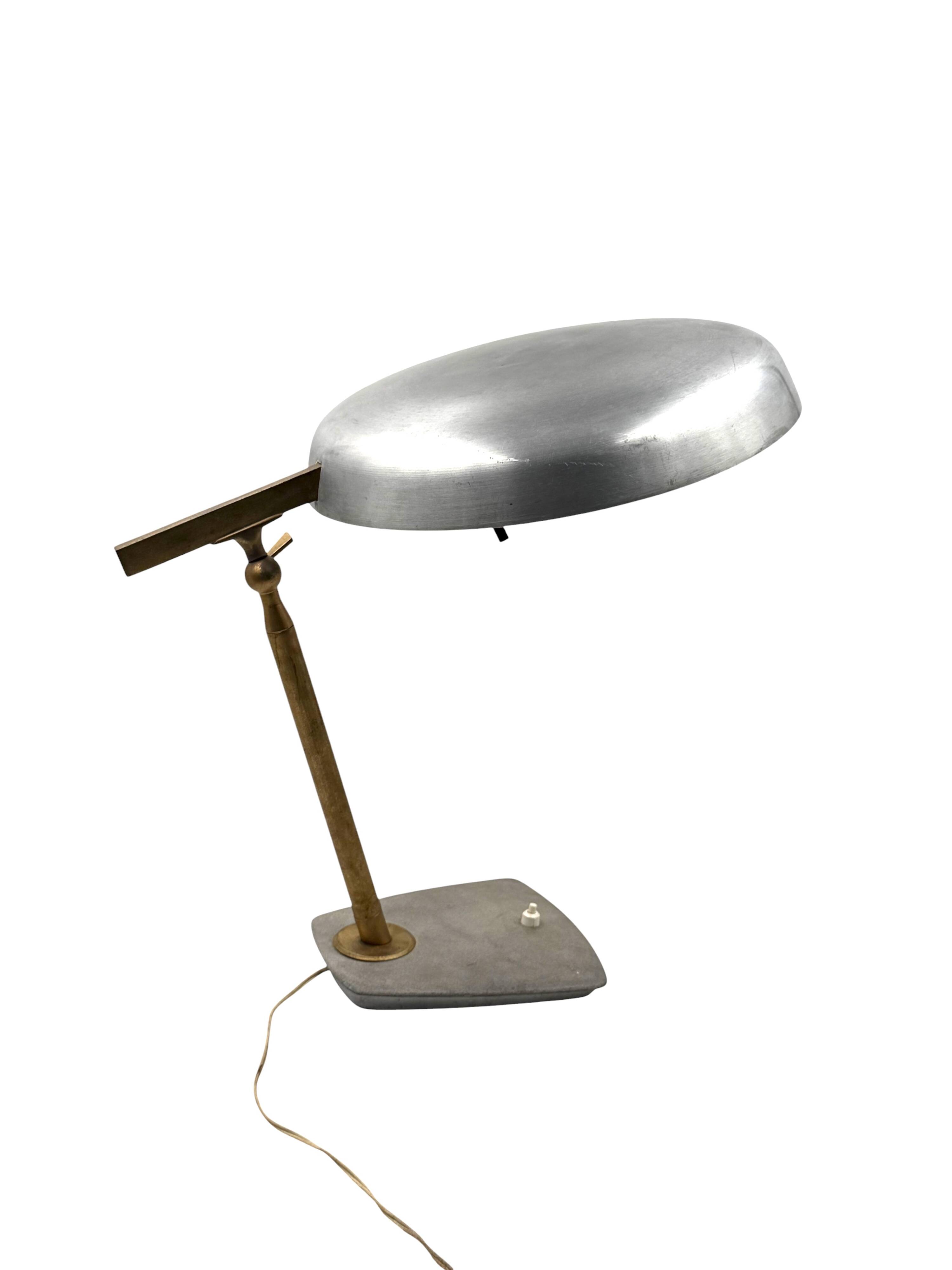 Oscar Torlasco, brass desk / table lamp, Prod. Lumi, circa 1960s