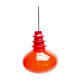 Red glass pendant lamp for Peil & Putzler