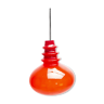 Red glass pendant lamp for Peil & Putzler