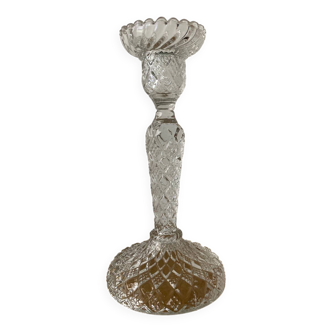 Late 19th century molded crystal chandelier