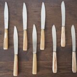 Set of 8 knives with horn handle