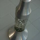 Psychedelic cylindrical lamp with aluminum and glass sequins, "Christel" type, vintage 1970