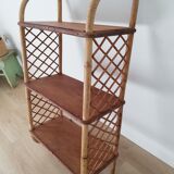Vintage rattan shelf